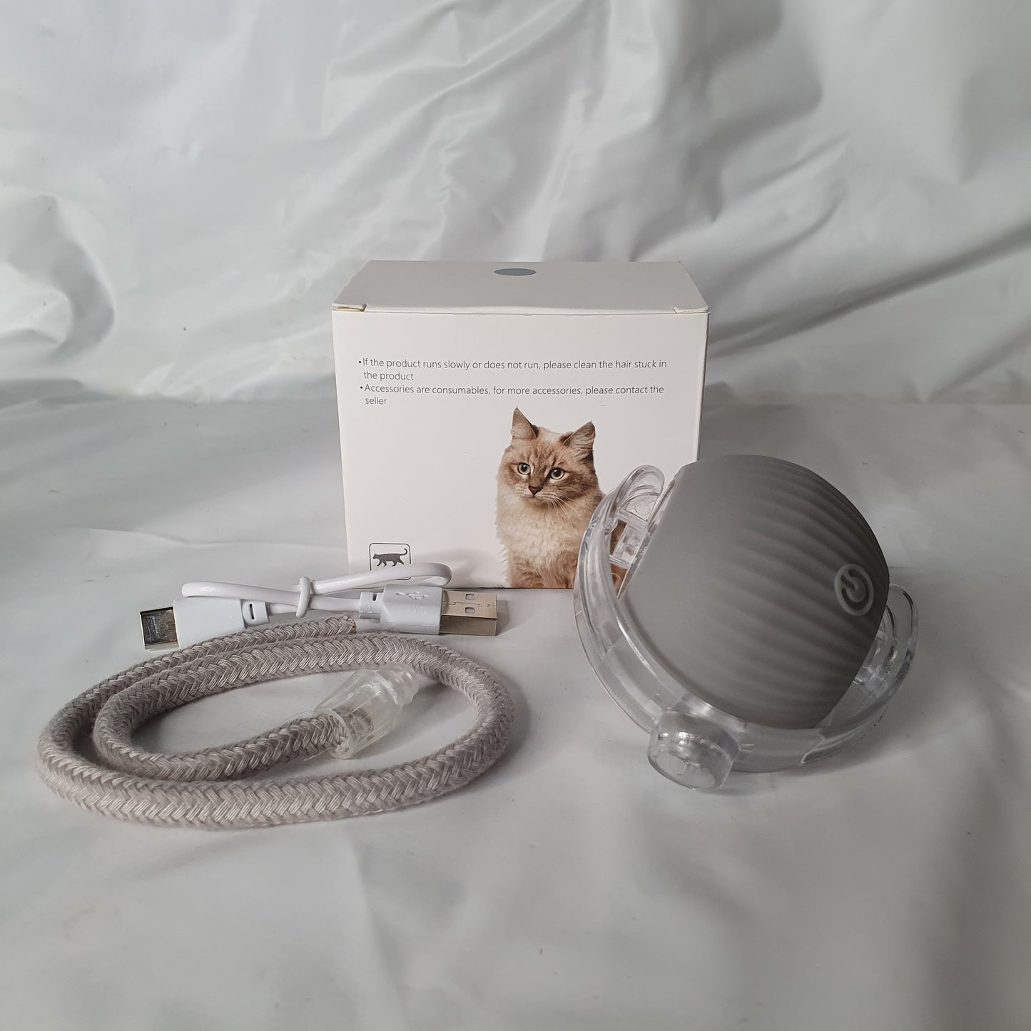 Interactive Automatic Moving Cat Toy – Self-Rolling Smart Ball for Active Cats