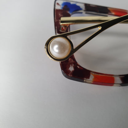 Oversized Women’s Anti-Blue Light Glasses – Premium Retro Square Frame