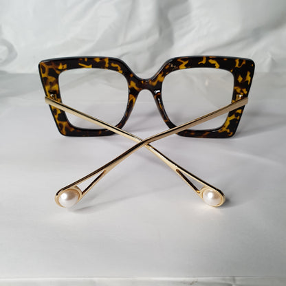 Oversized Women’s Anti-Blue Light Glasses – Premium Retro Square Frame