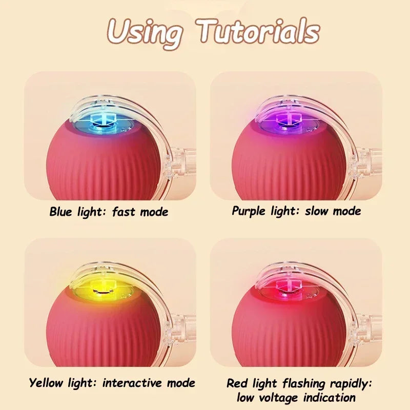 Interactive Automatic Moving Cat Toy – Self-Rolling Smart Ball for Active Cats